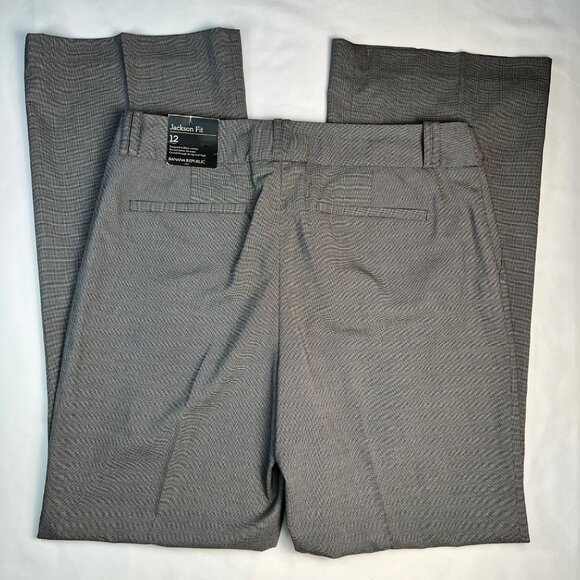 BANANA REPUBLIC Women's Jackson Fit Curvy Gray Trousers Dress Pants Size 12 NEW - Picture 13 of 13
